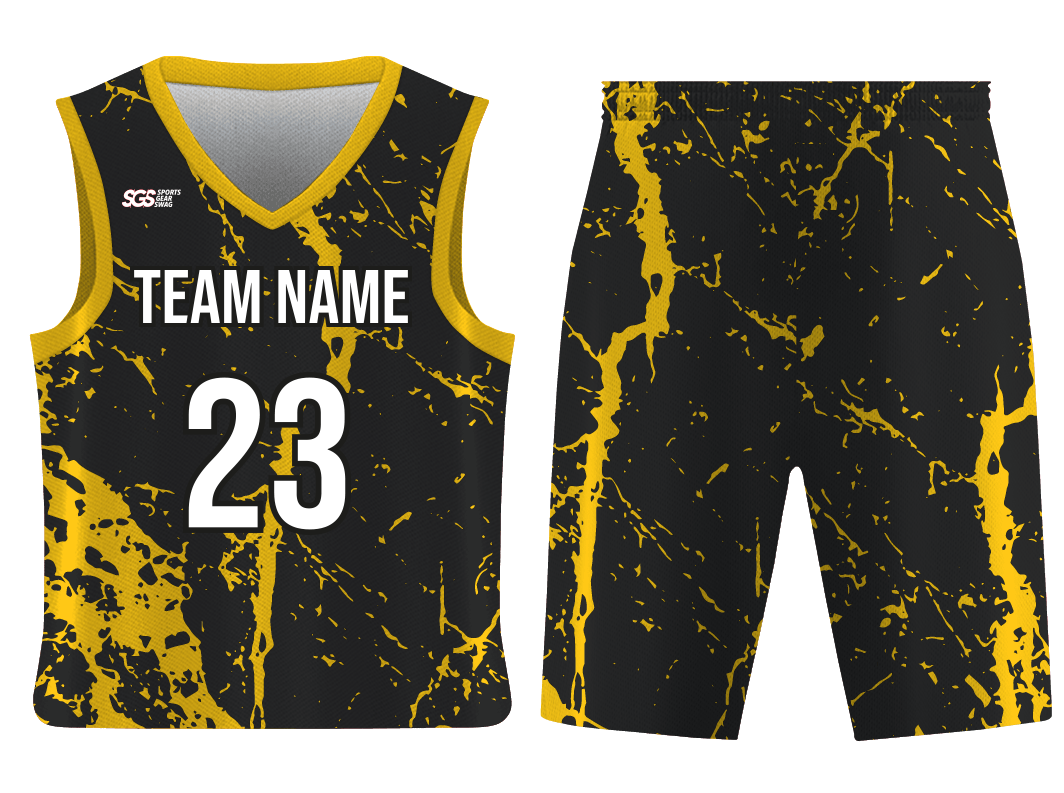Custom Navy Abstract Mountain Pattern Sports Uniform Basketball Jersey