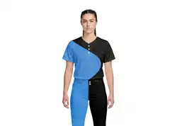 Custom curve design solids three buttons adult youth unisex baseball jersey - Jersey