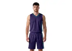 Custom casual blue lines adult youth unisex basketball jersey - reversible uniform - Jersey