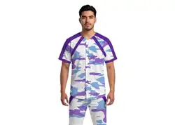 Custom diagonal stripe camo adult youth unisex baseball jersey - Jersey