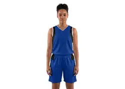 Custom blue & black sleeve adult youth unisex basketball jersey - reversible uniform - Jersey