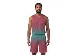 Custom ombre diamond shape adult youth unisex basketball jersey - reversible uniform - Jersey