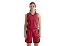 Custom stylish hot red adult youth unisex basketball jersey - reversible uniform - Jersey