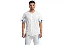 Custom seabreeze white adult youth unisex full buttons softball jersey - Jersey