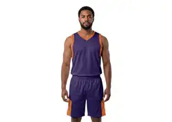 Custom classic two tone armhole solids adult youth unisex basketball jersey - reversible uniform - Jersey