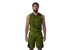 Custom side panel abstract adult youth unisex basketball jersey - reversible uniform - Jersey