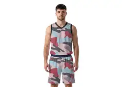 Custom magnified camo adult youth unisex basketball jersey - reversible uniform - Jersey