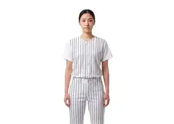 Custom vertical black stripe adult youth unisex baseball jersey - Jersey