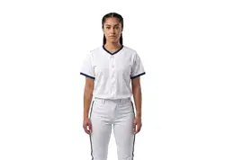 Custom comfortable white adult youth unisex full buttons softball jersey - Jersey