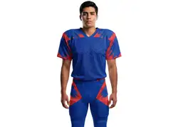 Custom ikat abstract adult youth unisex football jersey - Jersey