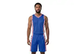 Custom blue star adult youth unisex basketball jersey - Jersey