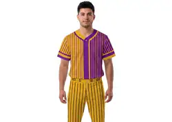 Custom baseball jersey one button adult youth unisex streaked - Jersey