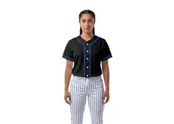 Custom moisture absorbing  adult youth unisex full buttons softball jersey - Jersey