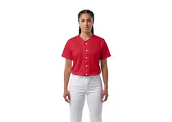 Custom tangerine adult youth unisex full buttons softball jersey - Jersey