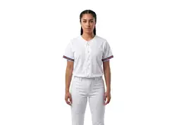 Custom virginia ivory adult youth unisex full buttons softball jersey - Jersey