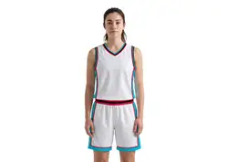Custom modern white adult youth unisex basketball jersey - reversible uniform - Jersey