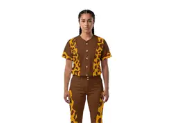 Custom cheetah animal adult youth unisex softball jersey - Jersey