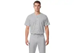 Custom ash white adult youth unisex full buttons softball jersey - Jersey