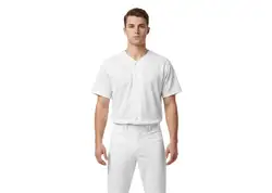 Custom bright white adult youth unisex full buttons softball jersey - Jersey
