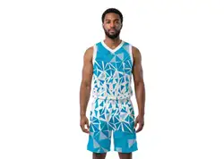 Custom abstract diamond adult youth unisex basketball jersey - reversible uniform - Jersey