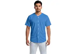 Custom ivy league sapphire adult youth unisex full buttons softball jersey - Jersey