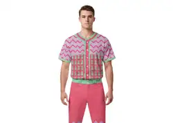 Custom zigzag lines adult youth unisex softball easter jersey - Jersey