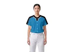 Custom blackhawk sky adult youth unisex full buttons softball jersey - Jersey
