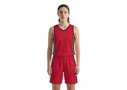 Custom fire-red adult youth unisex basketball jersey - reversible uniform - Jersey
