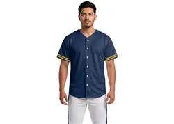 Custom indigo adult youth unisex full buttons softball jersey - Jersey