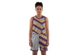 Custom chevron abstract adult youth unisex basketball jersey - reversible uniform - Jersey