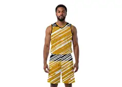 Custom diagonal stripe adult youth unisex basketball jersey - reversible uniform - Jersey