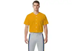 Custom mango yellow adult youth unisex full buttons baseball jersey - Jersey