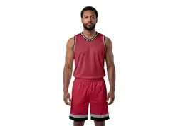Custom plain red adult youth unisex basketball jersey - reversible uniform - Jersey