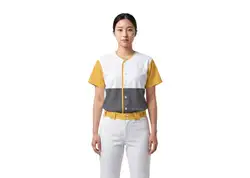 Custom color block 3-tone solids adult youth unisex softball jersey - Jersey