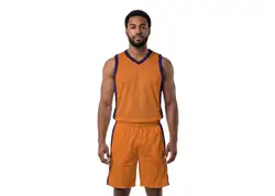 Custom bright orange adult youth unisex basketball jersey - reversible uniform - Jersey