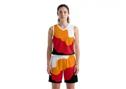 Custom abstract layers adult youth unisex basketball jersey - reversible uniform - Jersey