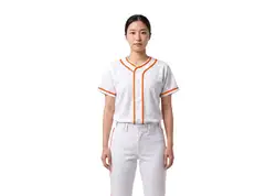 Custom ivory  adult youth unisex full buttons softball jersey - Jersey