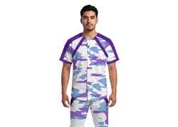 Custom diagonal stripe camo adult youth unisex softball jersey - Jersey