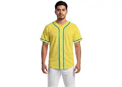 Custom full button two lines   adult youth unisex baseball jersey - Jersey