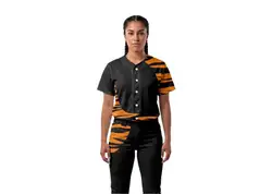 Custom tiger stripe animal adult youth unisex baseball jersey - Jersey