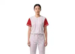 Custom vertical stripes  adult youth unisex baseball jersey - Jersey