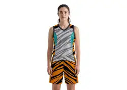 Custom tiger animal adult youth unisex basketball jersey - reversible uniform - Jersey