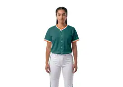Custom emerald hurricane adult youth unisex full buttons baseball jersey - Jersey