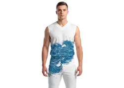 Custom  water plants design adult youth unisex sleeveless baseball jersey - Jersey