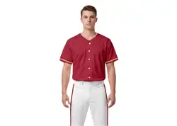 Custom maroon monarch adult youth unisex full buttons softball jersey - Jersey