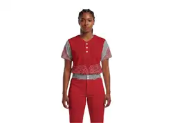 Custom curve lines adult youth unisex three buttons softball jersey - Jersey