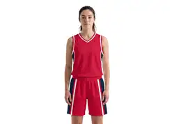 Custom expressive pink-red alternate adult youth unisex basketball jersey - reversible uniform - Jersey