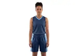 Custom elegant blue adult youth unisex basketball jersey - reversible uniform - Jersey