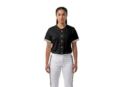 Custom hurricane noir adult youth unisex full buttons baseball jersey - Jersey