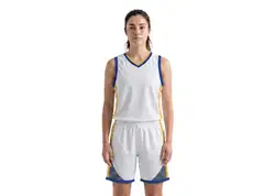 Custom white-yellow new adult youth unisex basketball jersey - reversible uniform - Jersey
